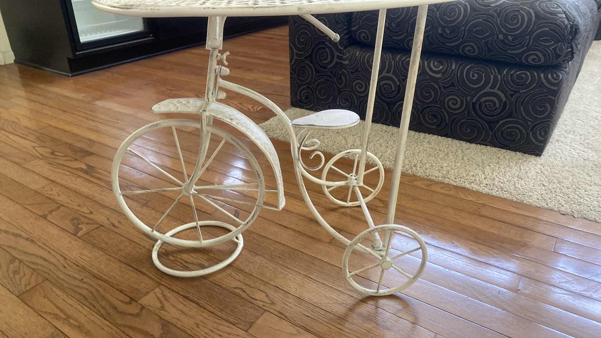 Photo 1 of ALUMINUM BICYCLE TABLE 24” x 21”