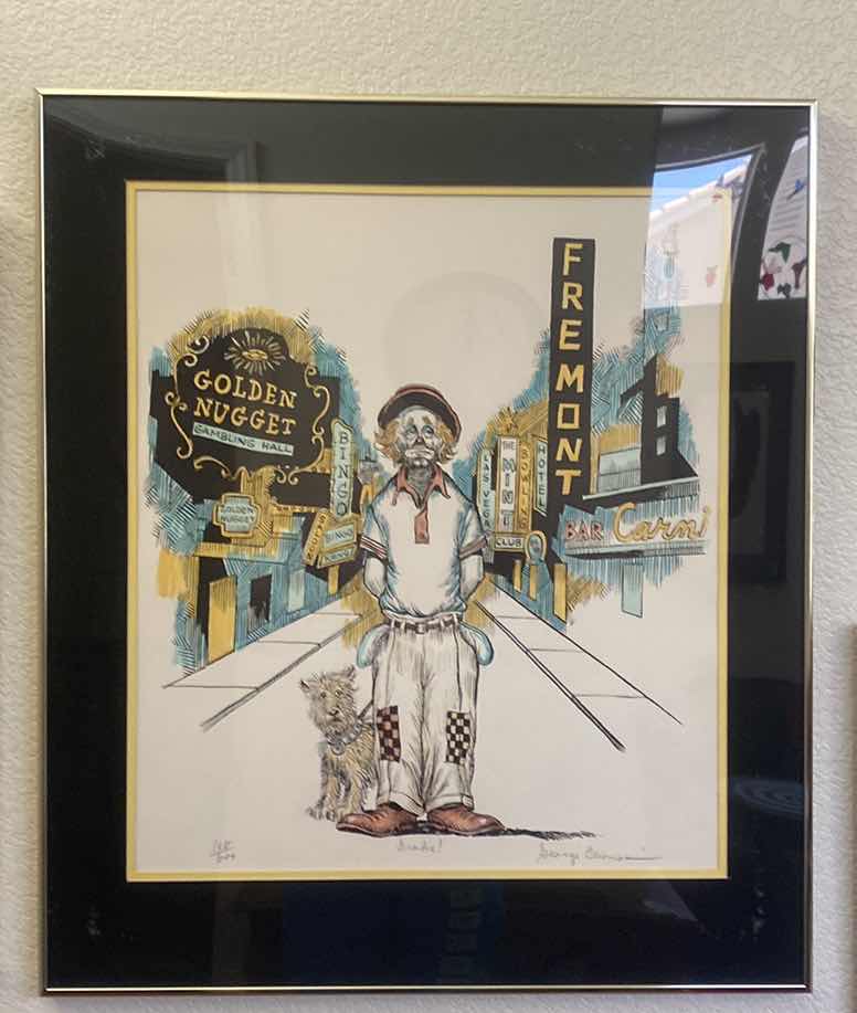 View 1 of FRAMED 168/200 “BROKE!” by GEORGE CRIONAS SIGNED ARTWORK 25” x 29”