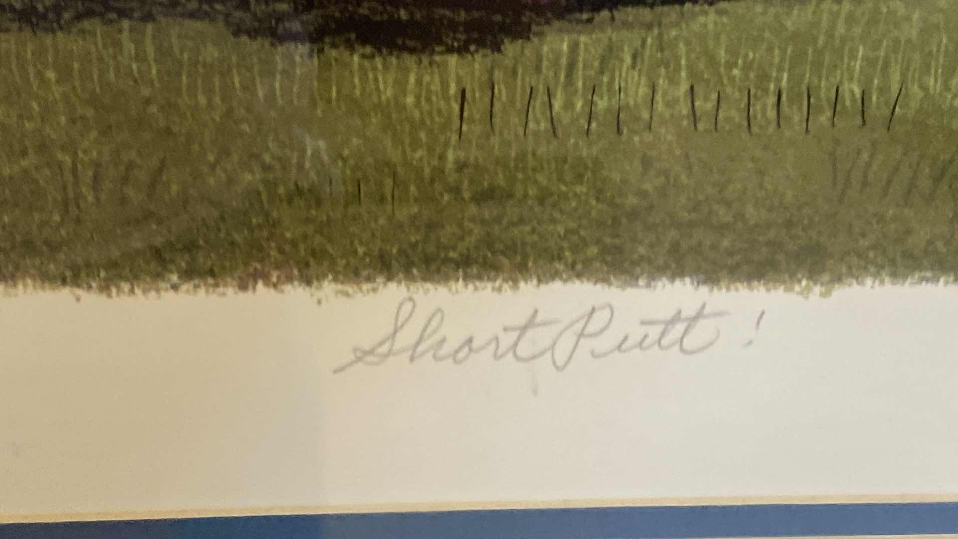 Photo 1 of FRAMED “SHORT PUTT” 23/300, by GEORGE CRIONAS SIGNED ARTWORK 44 1/2” x 35”