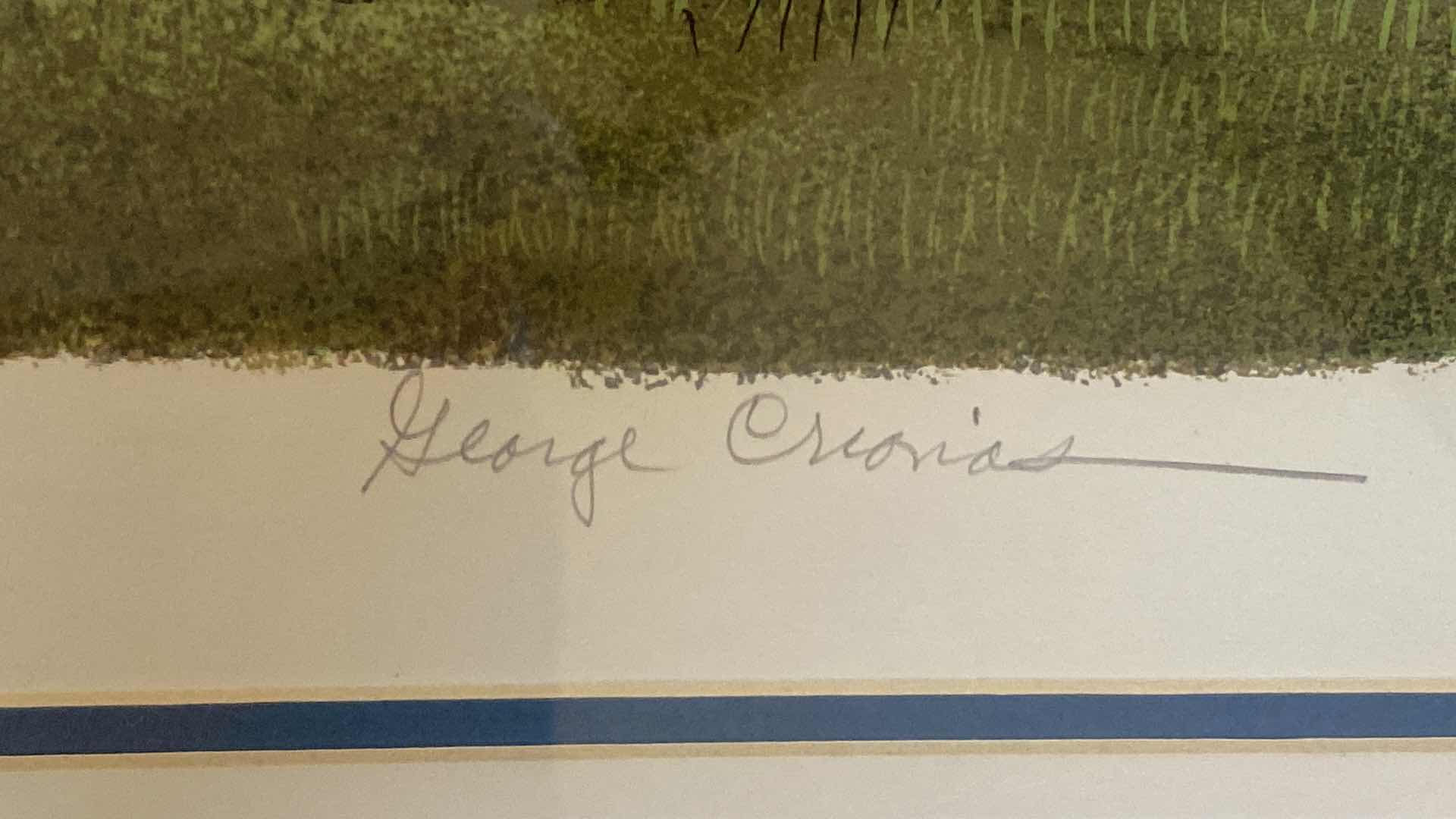 Photo 1 of FRAMED “SHORT PUTT” 23/300, by GEORGE CRIONAS SIGNED ARTWORK 44 1/2” x 35”