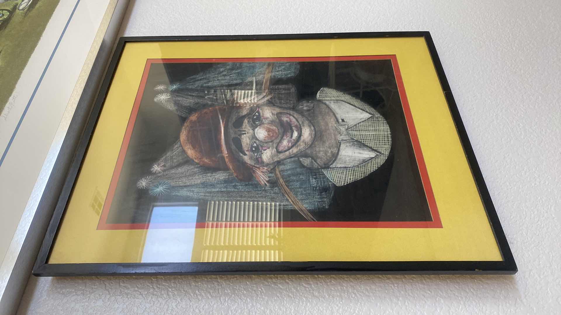 Photo 1 of FRAMED CLOWN PRINT ARTWORK 18 1/4“ x 22 3/4”