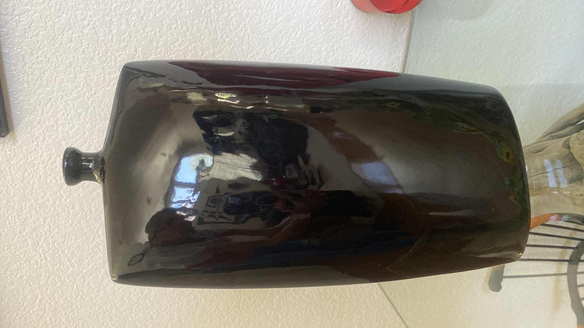 Photo 1 of BLACK CERAMIC VASE H 15”