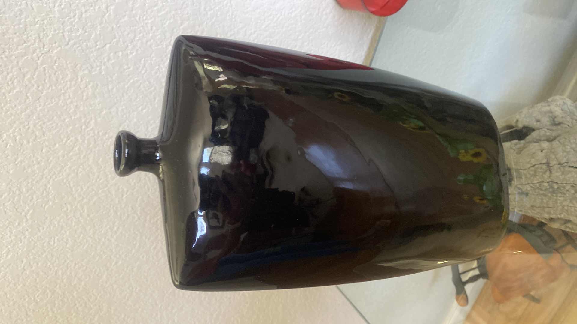 Photo 1 of BLACK CERAMIC VASE H 15”