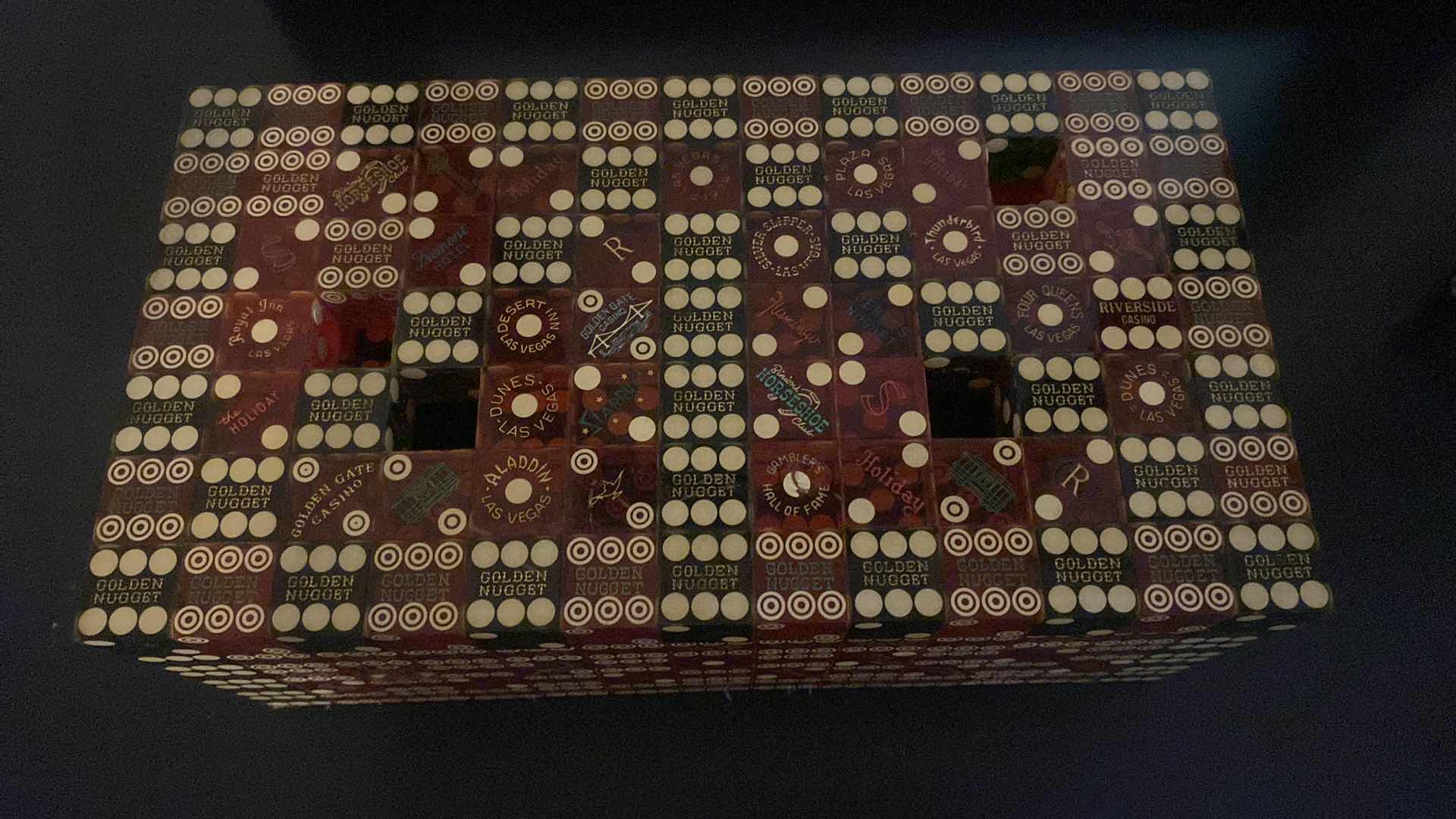 View 2 of JEWELRY BOX MADE FROM GOLDEN NUGGET DICE 9 1/2” x 5 1/2” x 4”