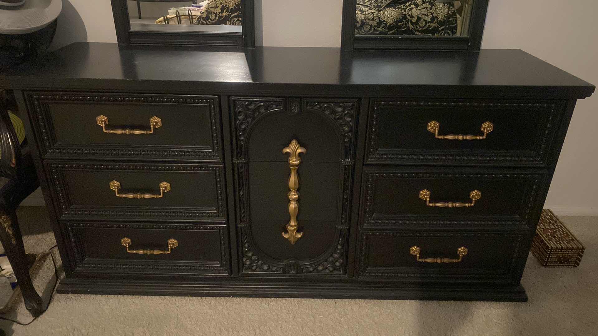 Photo 1 of DARK WOOD 9 DRAWER DRESSER 62“ x 17 3/4” X 30“