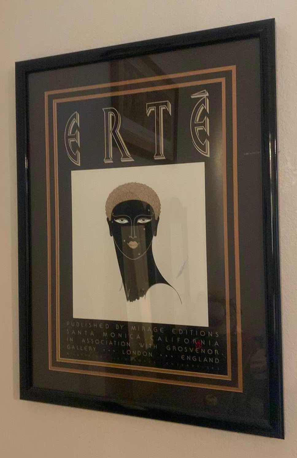 Photo 1 of FRAMED ERTE PRINT SIGNED ARTWORK 29 1/22” X 39 1/2”