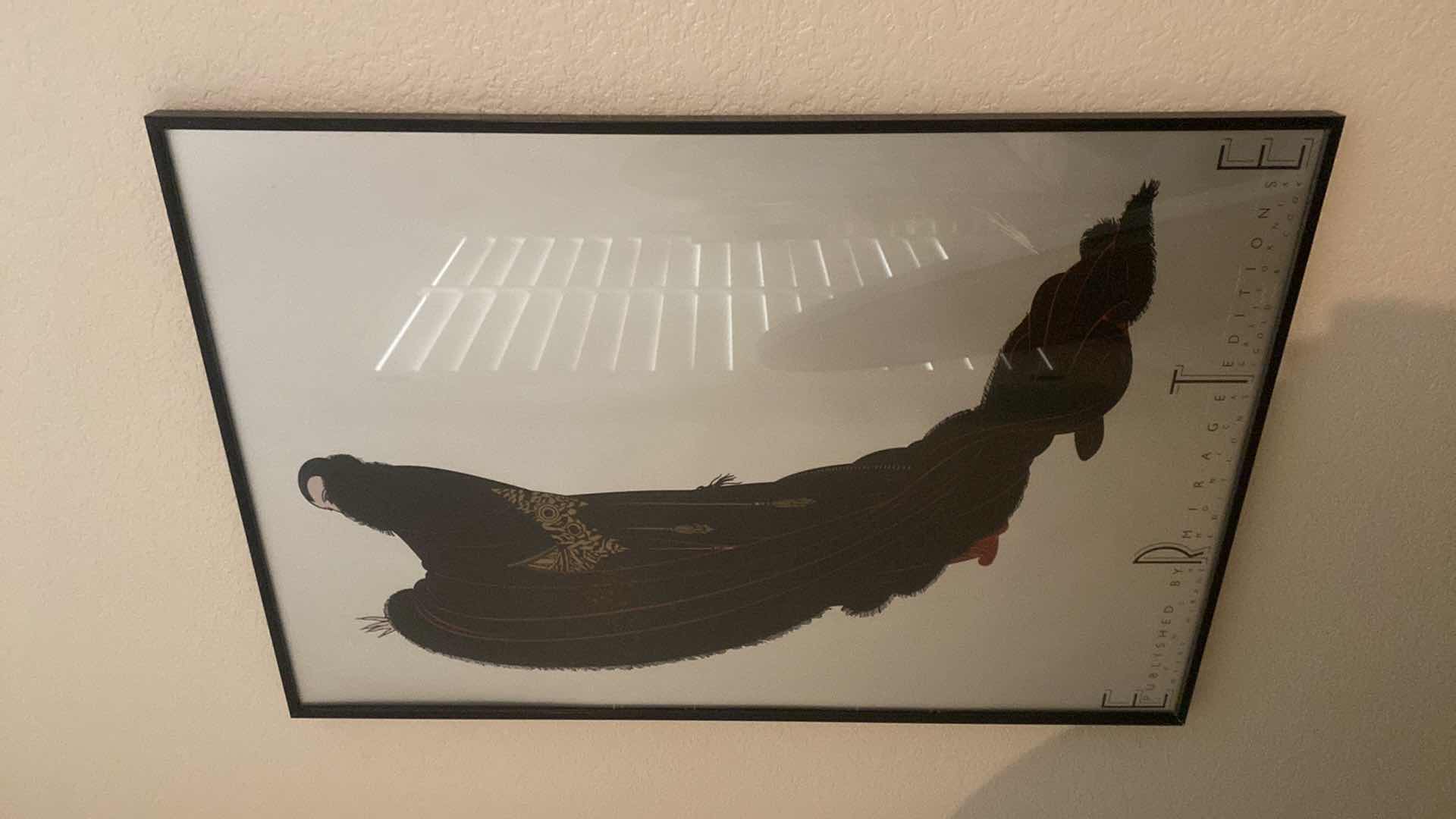 Photo 1 of FRAMED ERTE POSTER SIGNED ARTWORK 20 1/2” x 30 1/2”