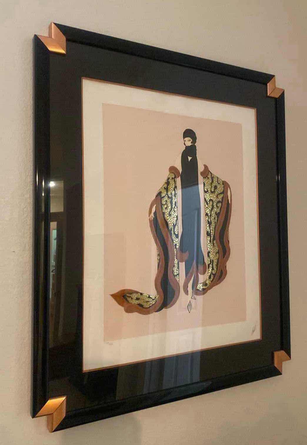 Photo 1 of FRAMED ERTE 282/300 SIGNED ARTWORK 35” x 41”