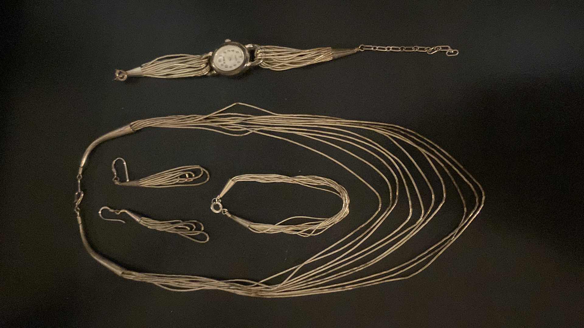 Photo 1 of 1980’S ST. MARTINS SILVER WATCH NOT MARKED WITH UNMARKED SILVER JEWELRY