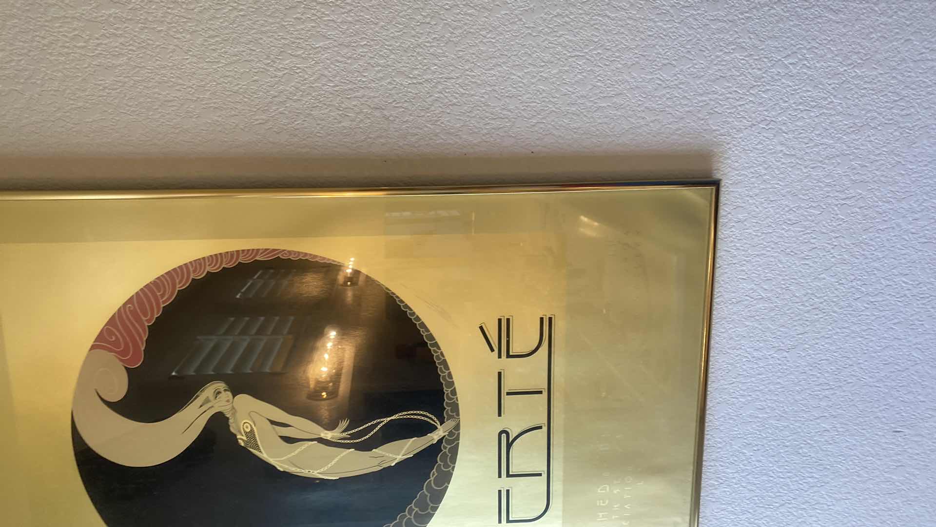 Photo 1 of GOLD FRAMED ERTE POSTER ARTWORK 20 1/2” x 30”