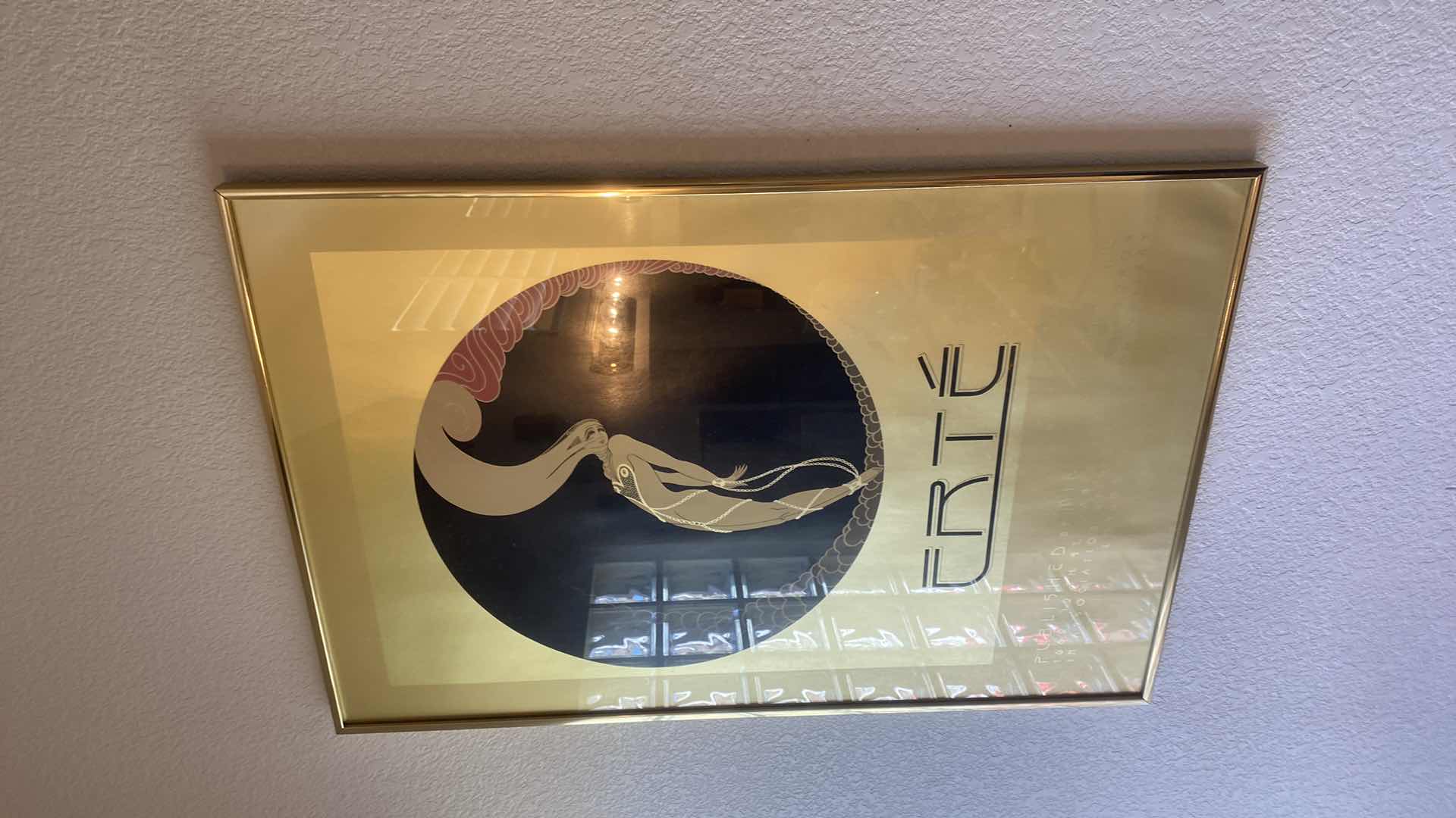 Photo 1 of GOLD FRAMED ERTE POSTER ARTWORK 20 1/2” x 30”
