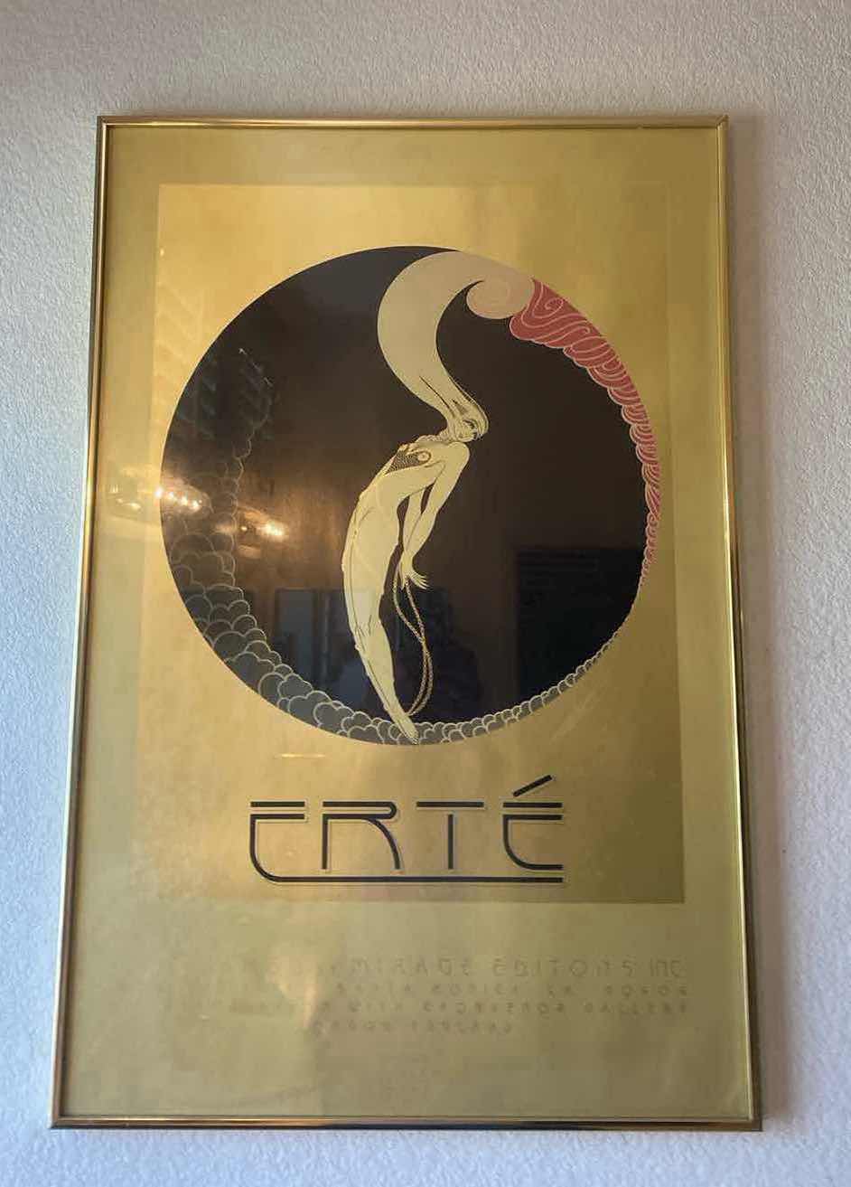 Photo 1 of GOLD FRAMED ERTE POSTER ARTWORK 20 1/2” x 30”