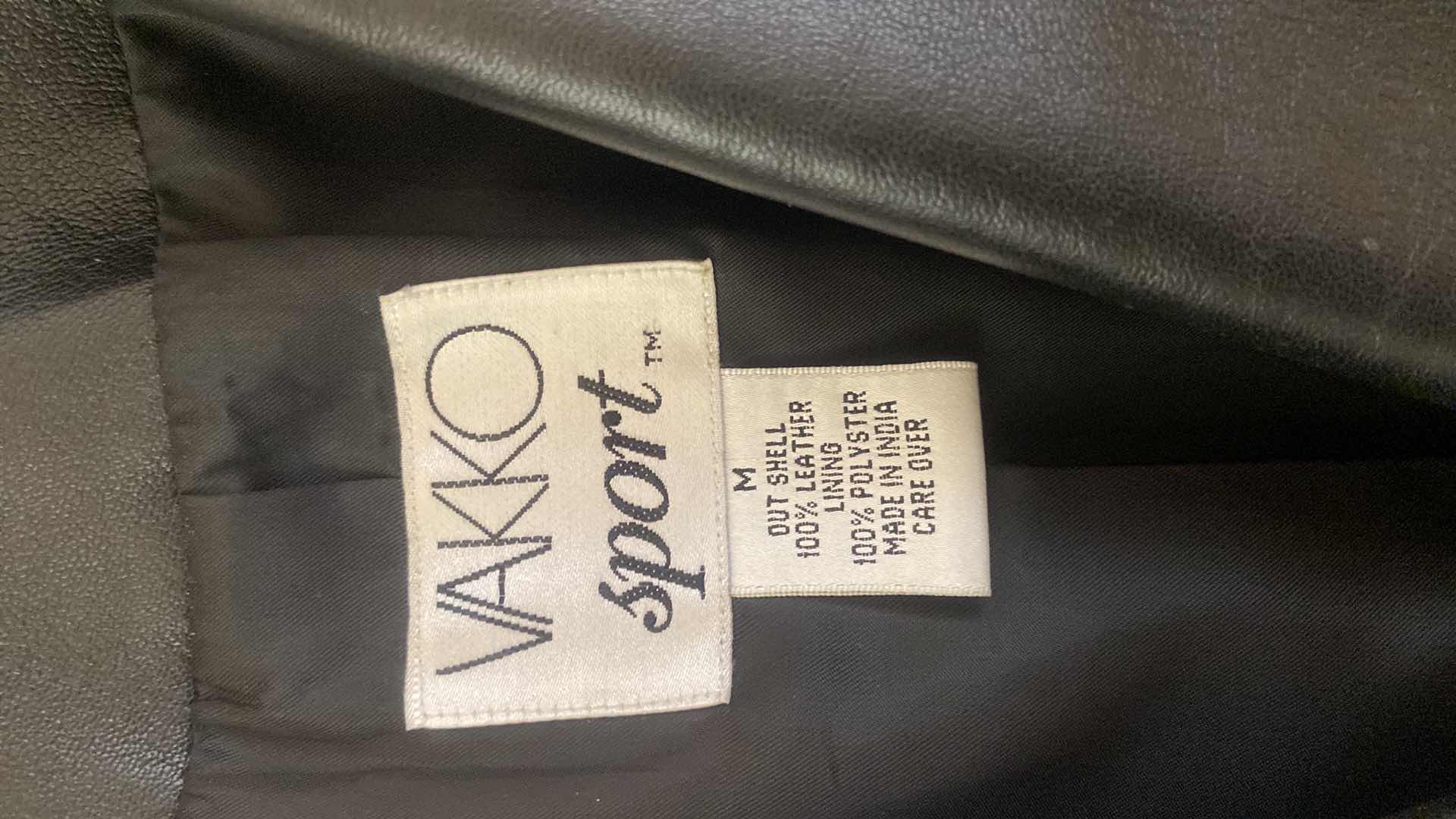 Photo 1 of LADIES SIZE MEDIUM VAKO SPORT LEATHER JACKET