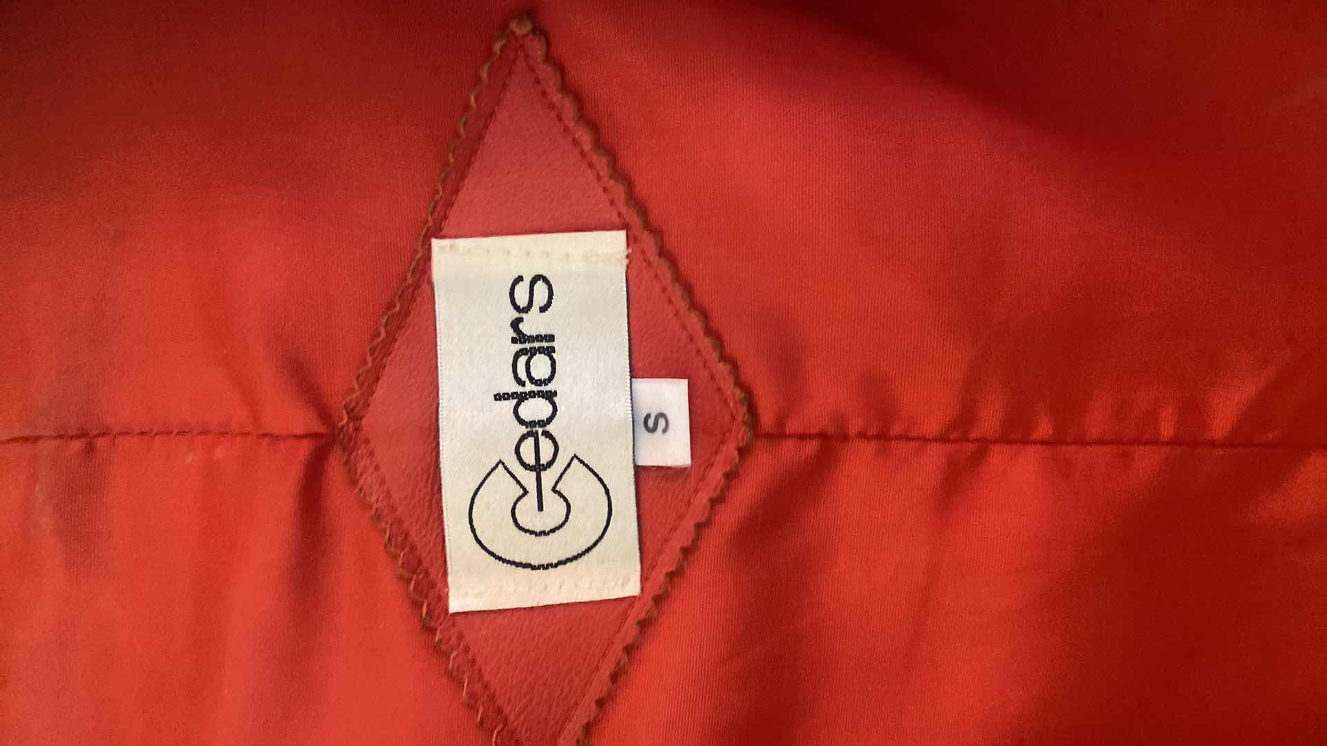 Photo 1 of LADIES SIZE SMALL CEDARS RED LEATHER JACKET