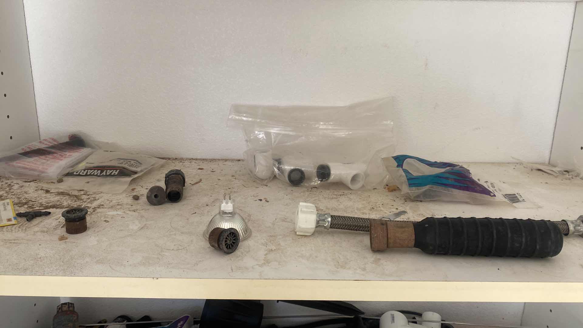 Photo 1 of CONTENTS OF CABINET N SHED PLUMBING AND IRRIGATION SUPPLIES