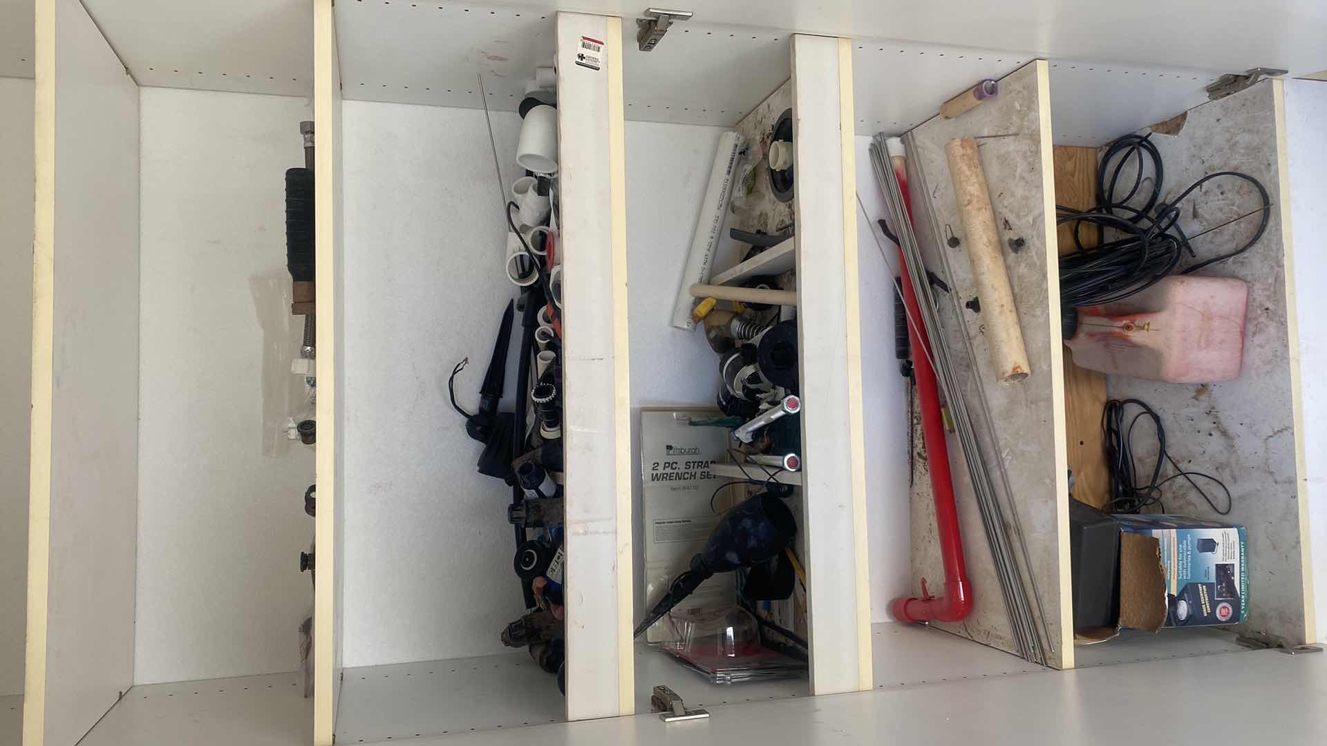 Photo 1 of CONTENTS OF CABINET N SHED PLUMBING AND IRRIGATION SUPPLIES