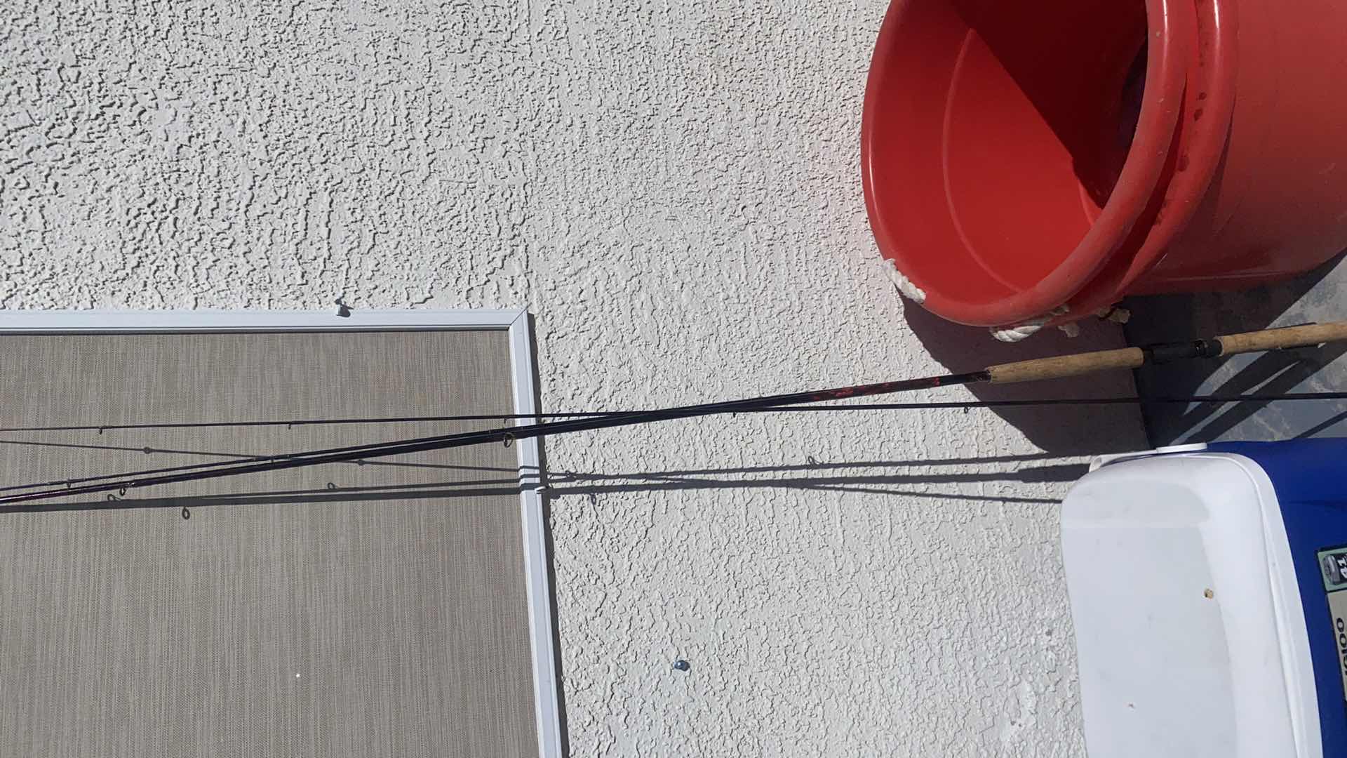 Photo 1 of IGLOO COOLER FISHING POLES AND 2 BEVERAGE BUCKETS