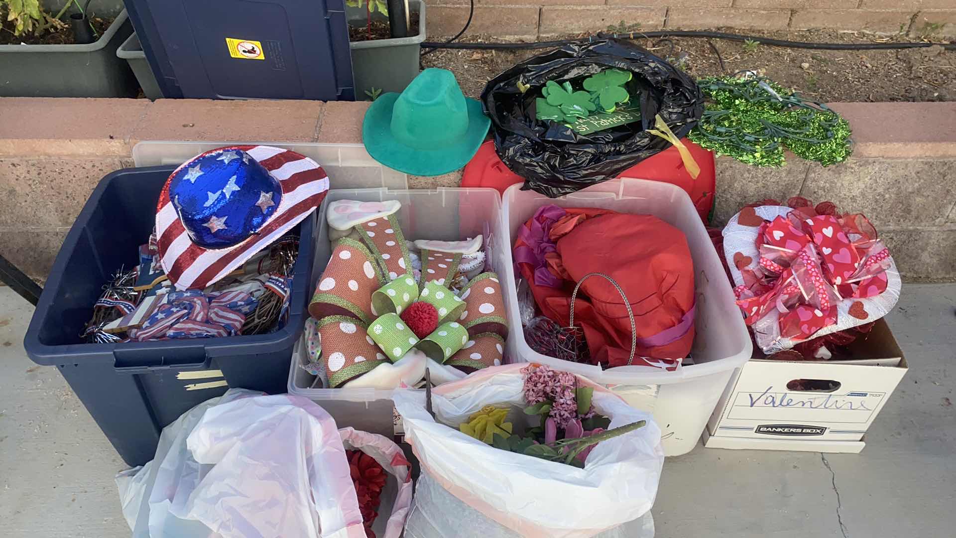 Photo 1 of ASSORTED HOLIDAY DECOR VALENTINES, ST PATRICKS, EASTER & 4th OF JULY