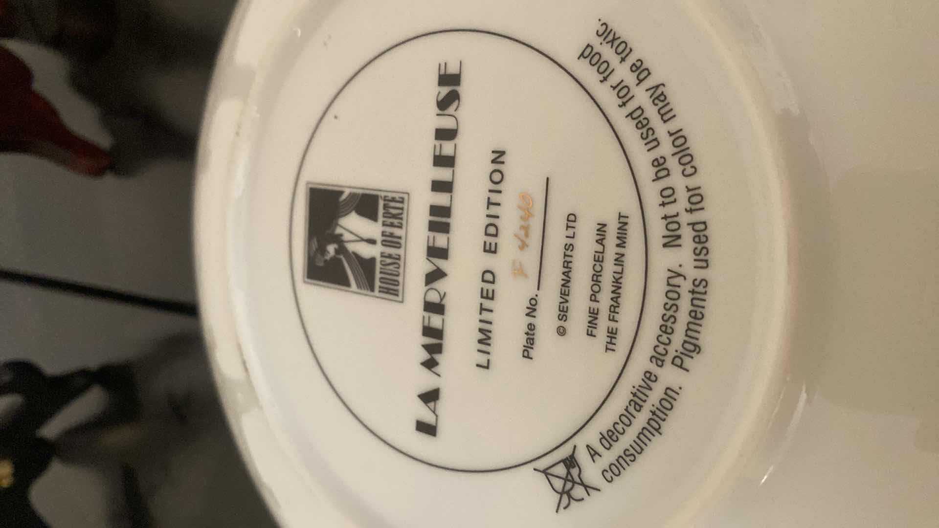 Photo 1 of 5 ERTE COLLECTIBLE DISHES 8” WITH STANDS