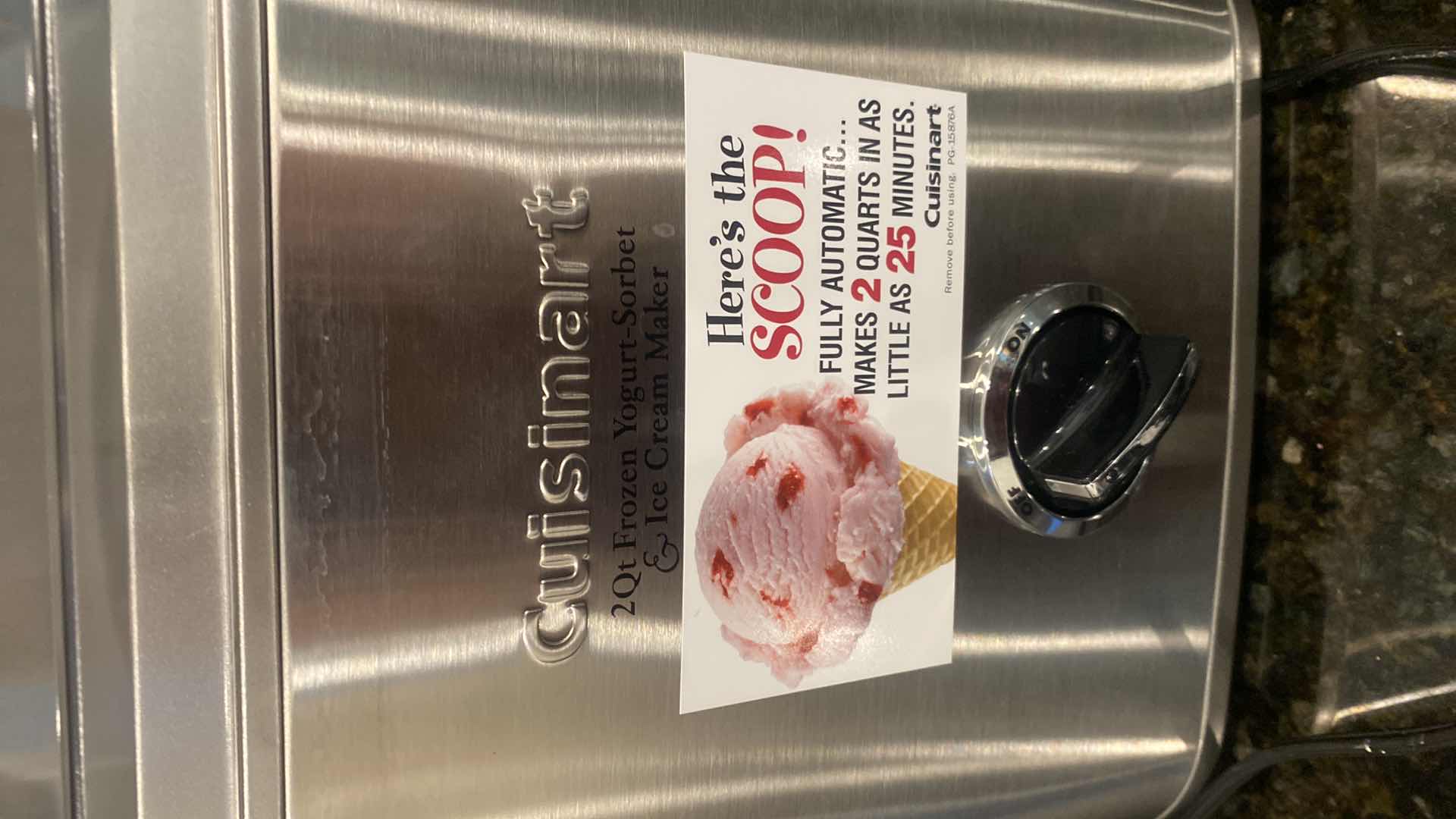 Photo 1 of CUISINART ICE CREAM MAKER