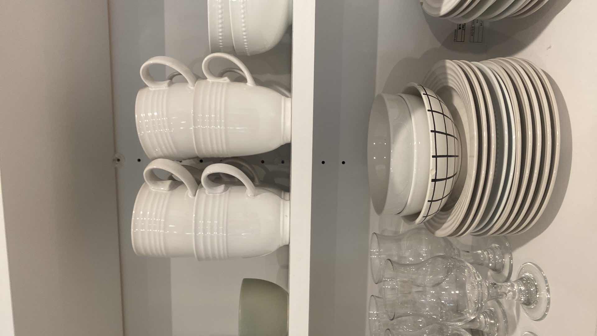 Photo 1 of CONTENTS OF KITCHEN CABINET DISHES & GLASSES