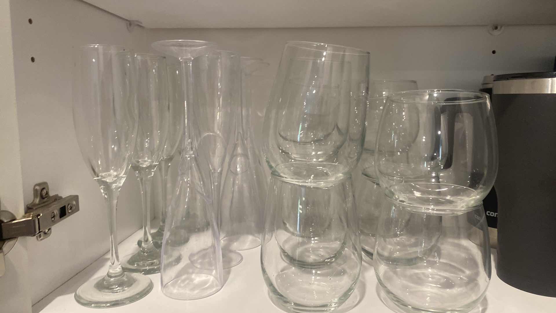 Photo 1 of CONTENTS OF KITCHEN CABINET GLASSES & COFFEE CUPS