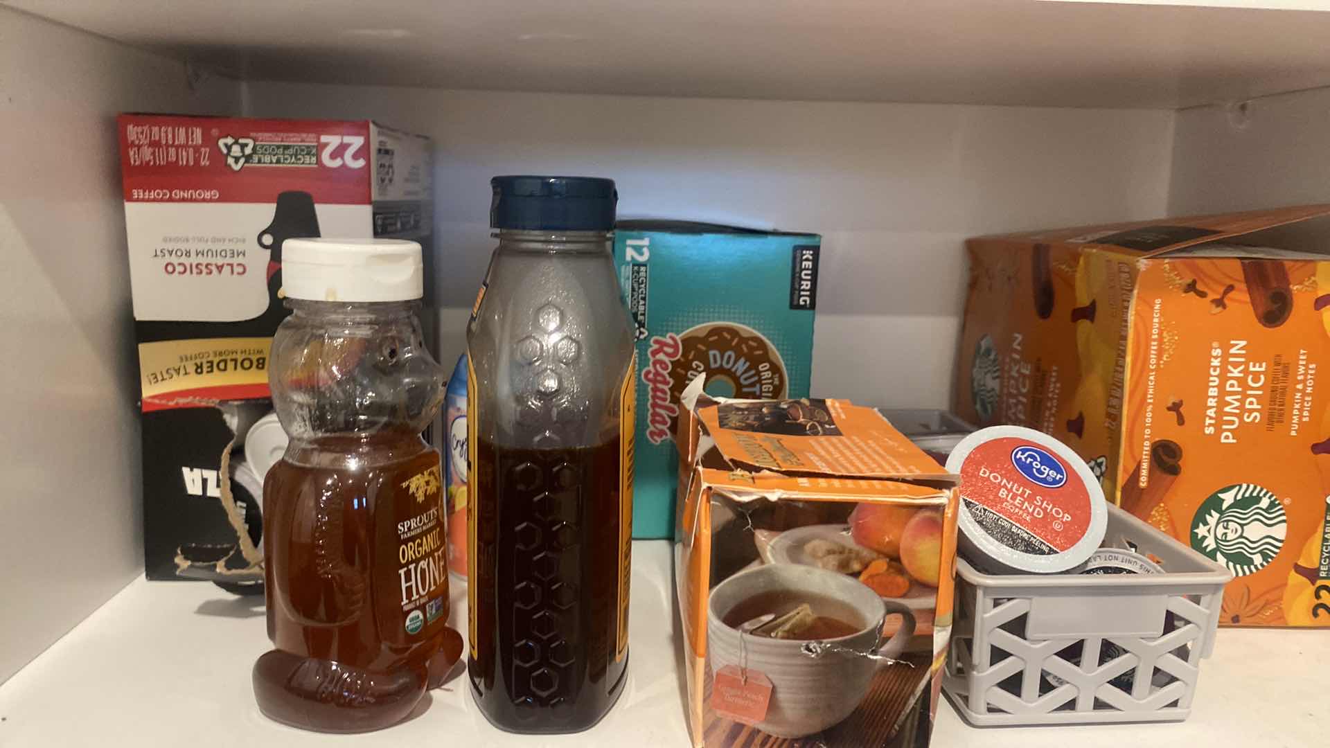 Photo 1 of CONTENTS OF KITCHEN CABINET COFFEE BAR SIGN & COFFEE