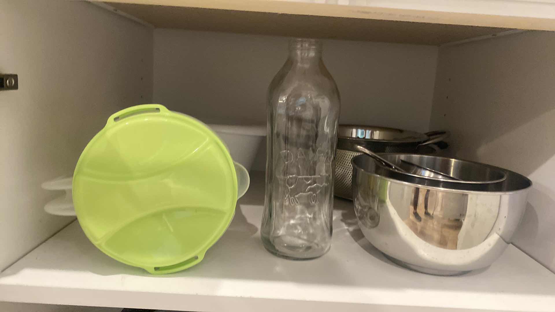 Photo 1 of CONTENTS OF KITCHEN CABINET MIXING BELLA & COLANDERS