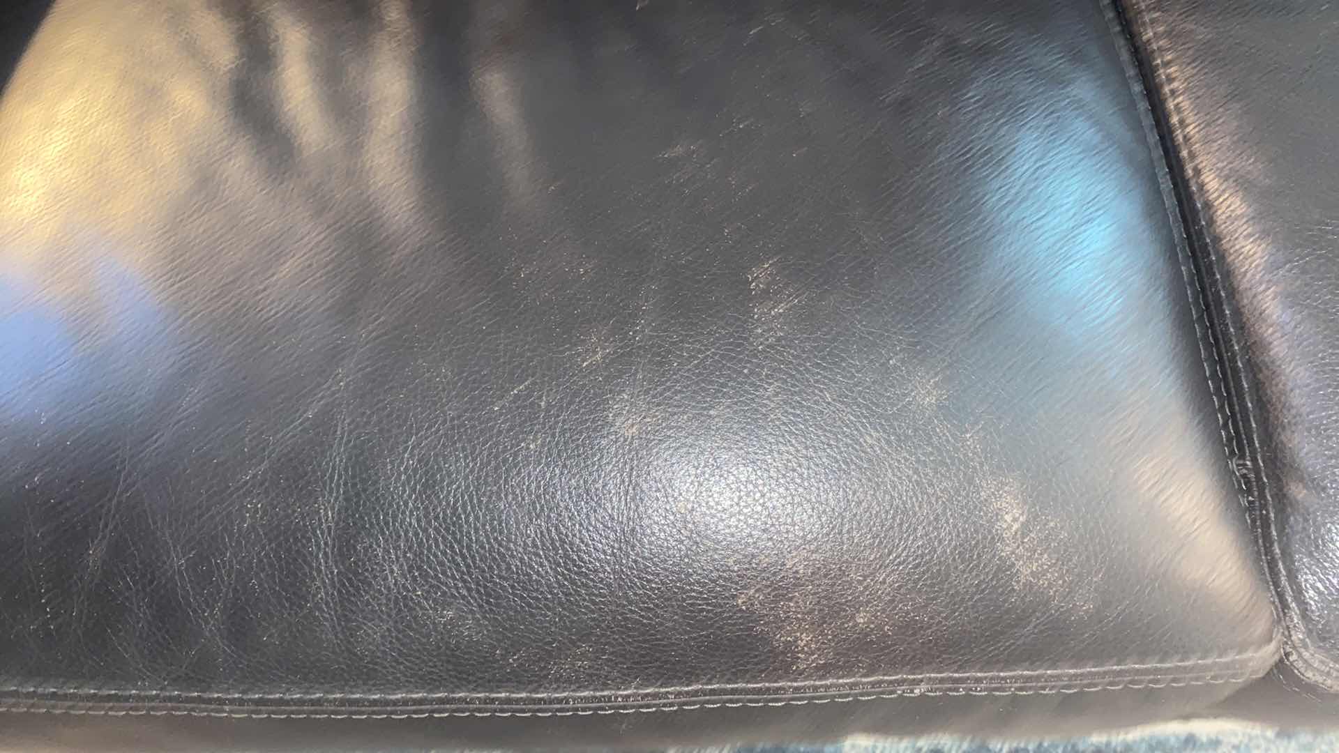 Photo 1 of 90” CHATEAU D’AX DARK BROWN BONDED LEATHER SOFA (2 AVAILABLE SOLD SEPARATELY)