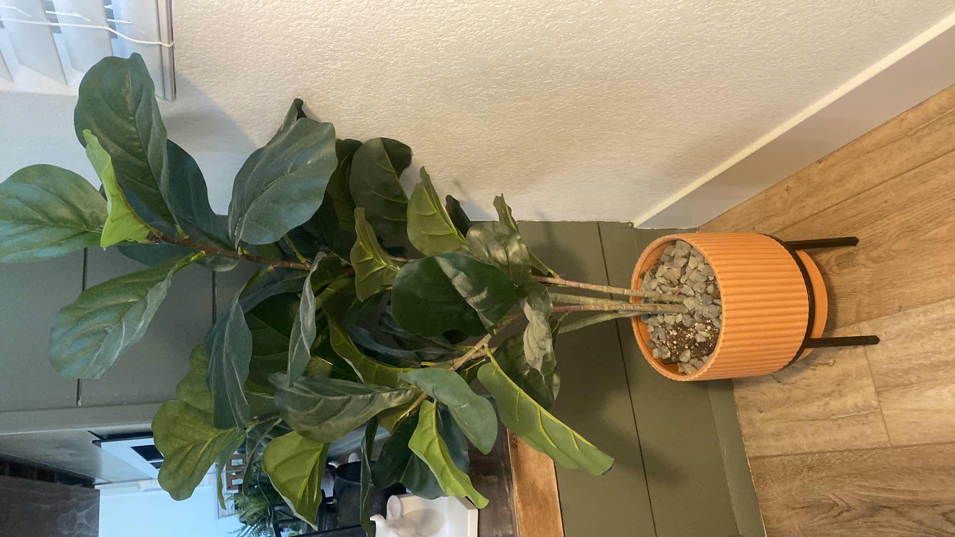 Photo 1 of FIDDLE LEAF FAUX TREE INPOT WITH STAND H 42”