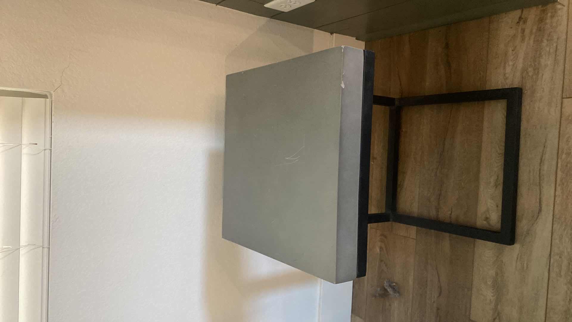 Photo 1 of END TABLE WITH METAL & COVER TOP 15“ x 15“ x 24“