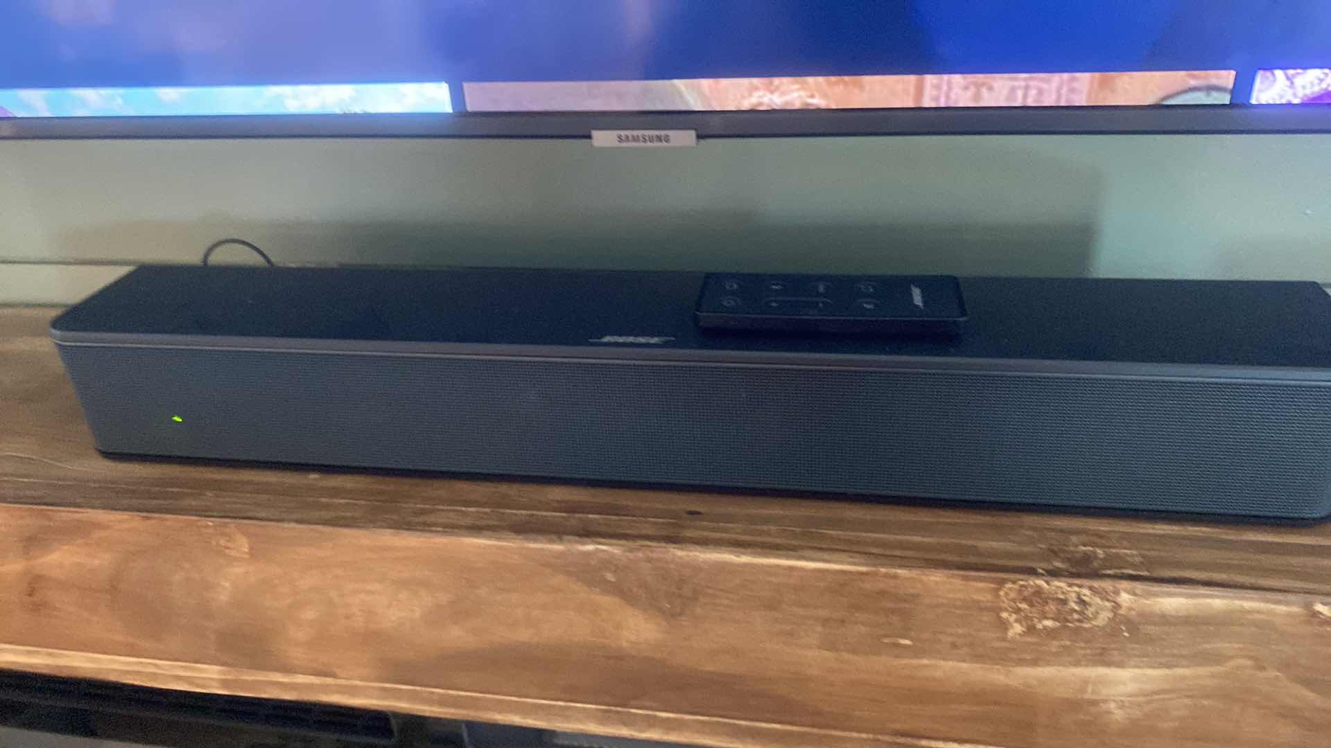 Photo 1 of SAMSUNG 65” SMART TV W REMOTE AND BASE SOUND BAR W. REMOTE