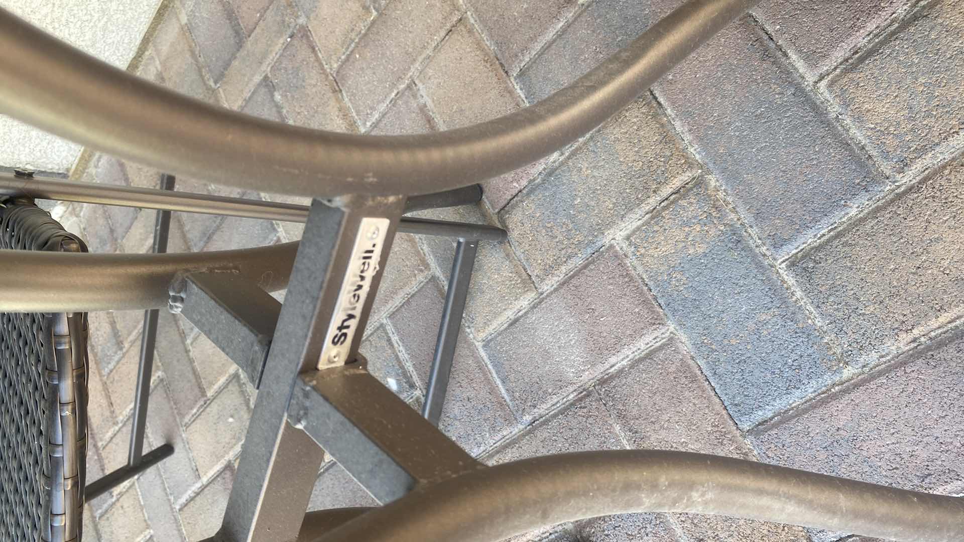 Photo 1 of STYLEWELL ALUMINIUM & PLASTIC CAFÉ SET TABLE MEASURES 25” x 29”