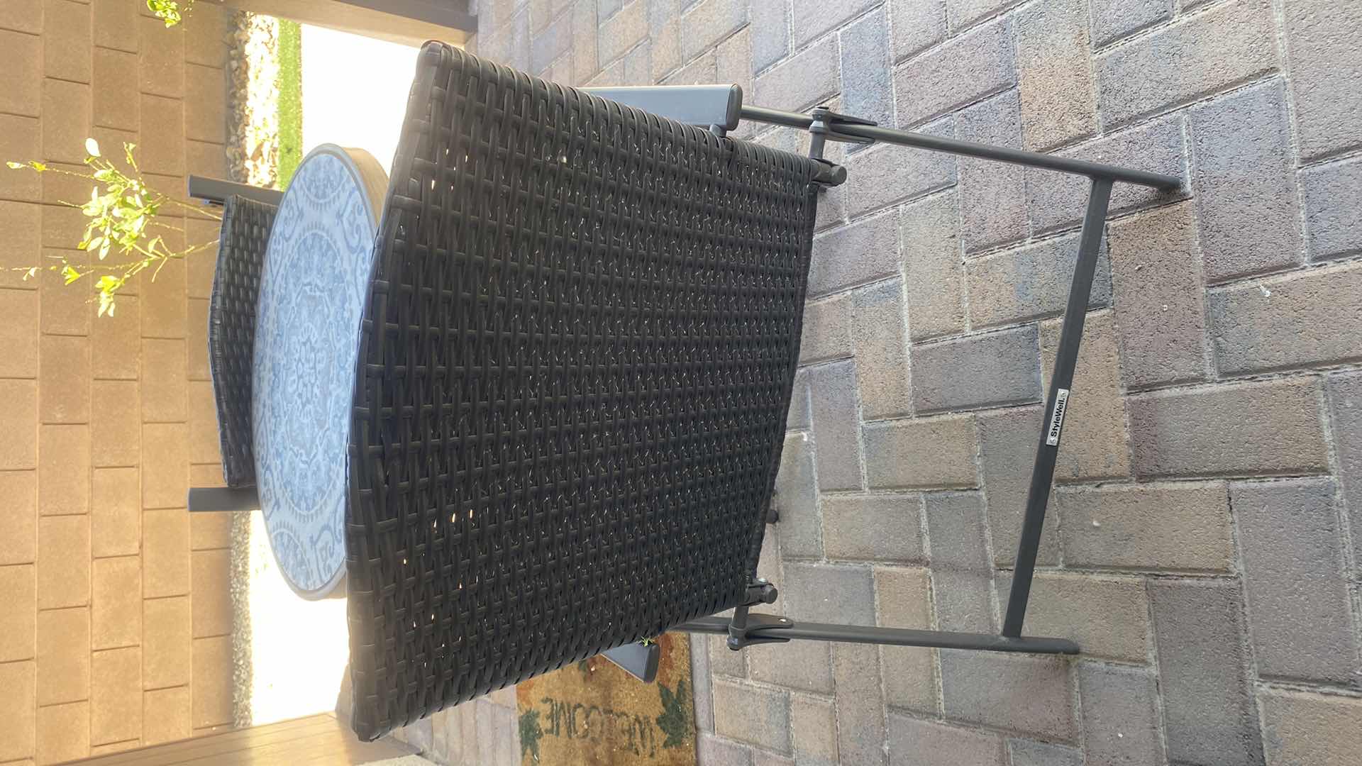 Photo 1 of STYLEWELL ALUMINIUM & PLASTIC CAFÉ SET TABLE MEASURES 25” x 29”