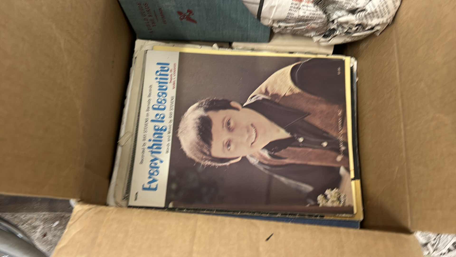Photo 1 of BOX OF OLD SHEET MUSIC AND BIBLES