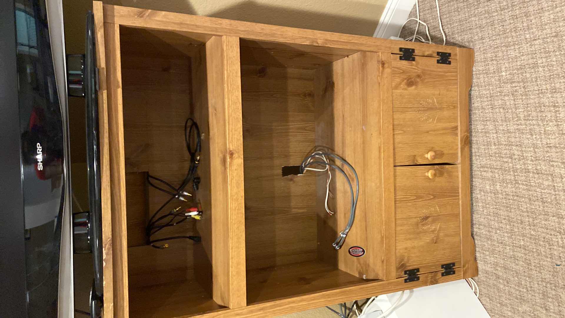 Photo 1 of BROWN  WOOD TV STAND 32” x 21” H48”