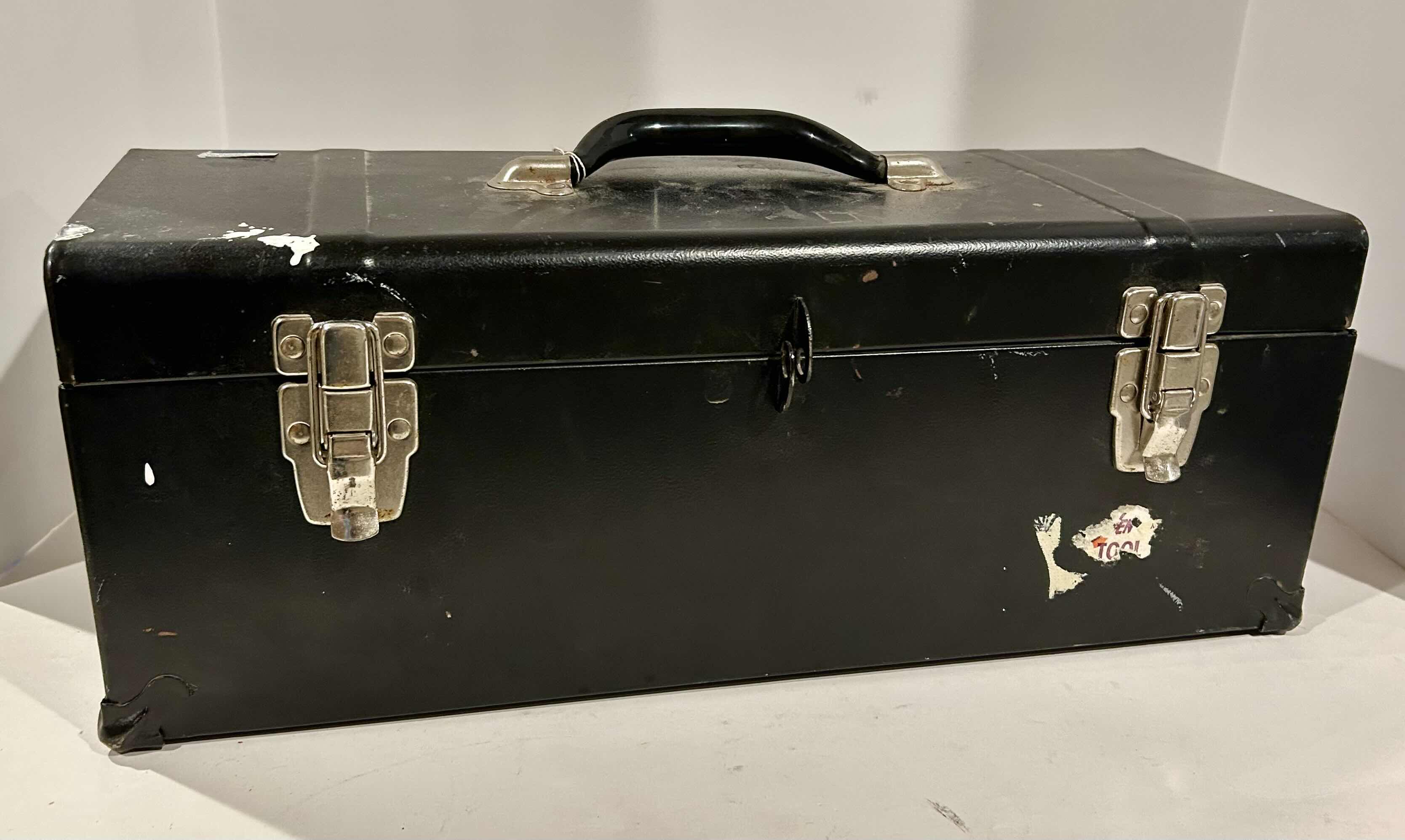 Photo 1 of METAL TOOL BOX FILLED WITH ALPINE COMPETITION SKIWAX AND FALLLINE SKIWAX, TOOLS AND SUPPLIES