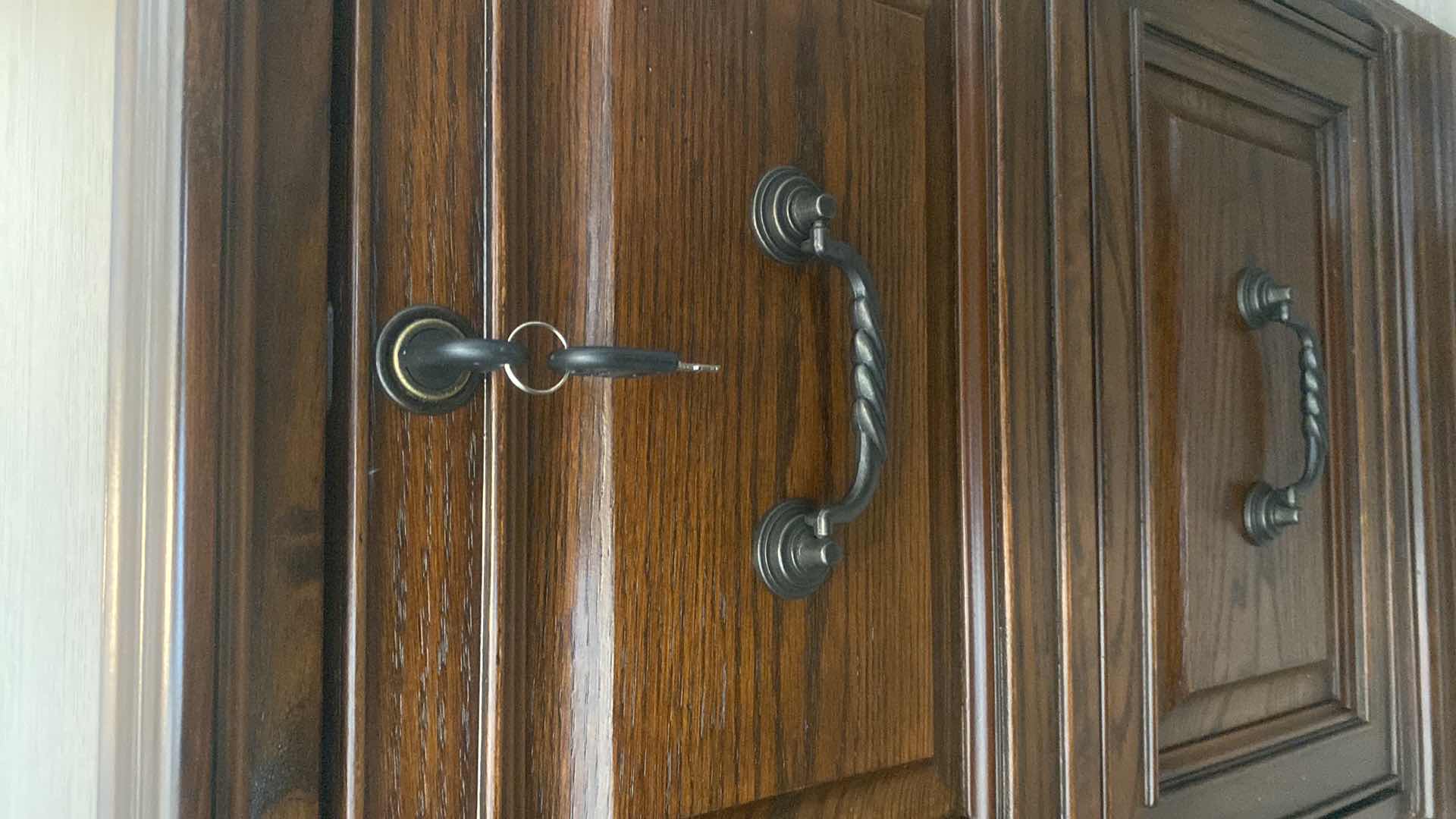 Photo 1 of WHALEN DARK WOOD 2 DRAWR FILE  CABINET DOVETAIL CONSTRUCTION WITH KEYS 23 1/2“ x 24“ H31 1/2”