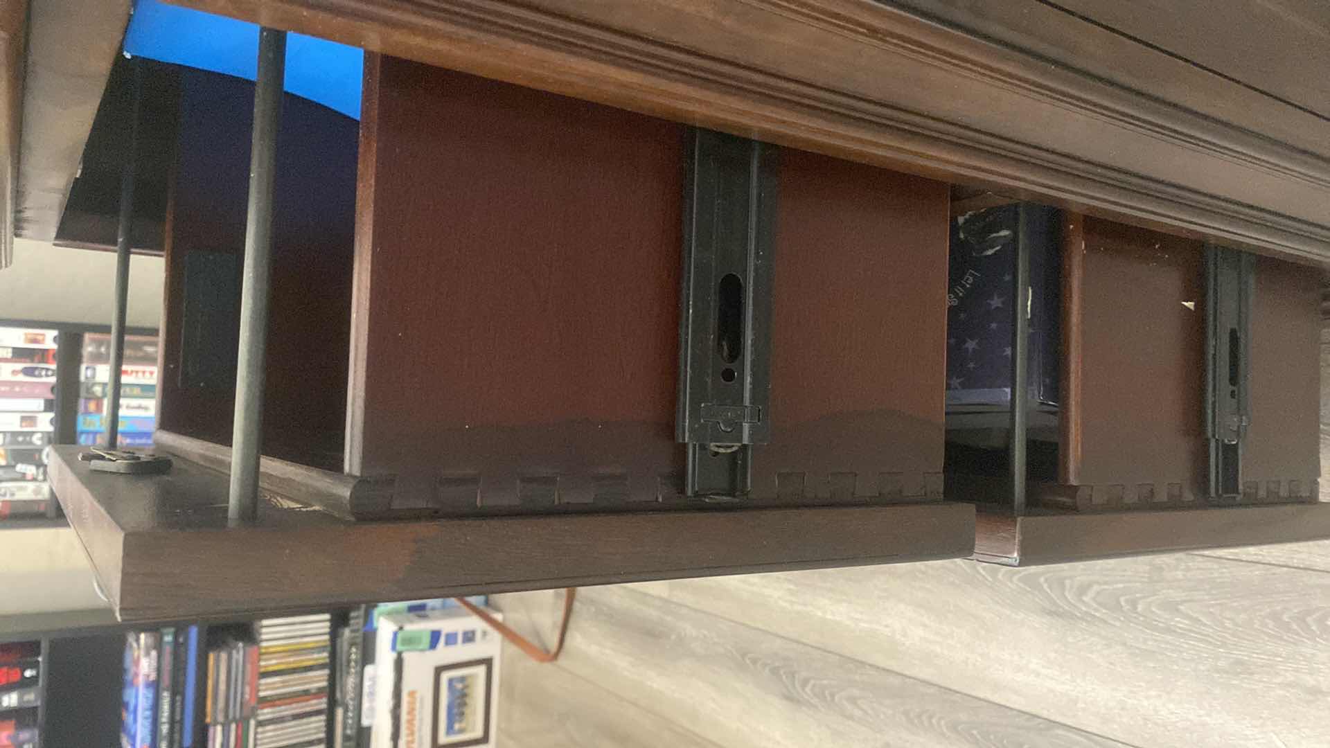 Photo 1 of WHALEN DARK WOOD 2 DRAWR FILE  CABINET DOVETAIL CONSTRUCTION WITH KEYS 23 1/2“ x 24“ H31 1/2”