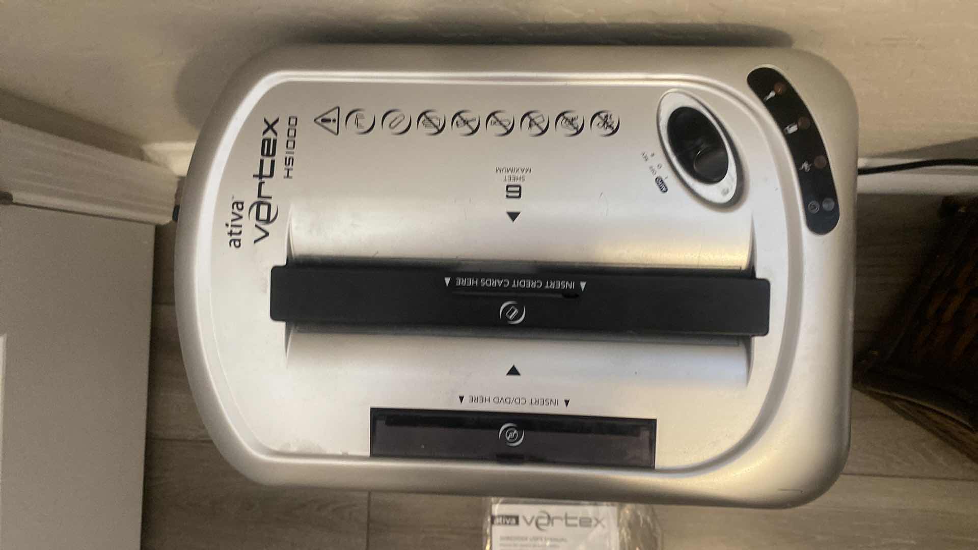 Photo 1 of ATIVA VORTEX PAPER SHREDDER