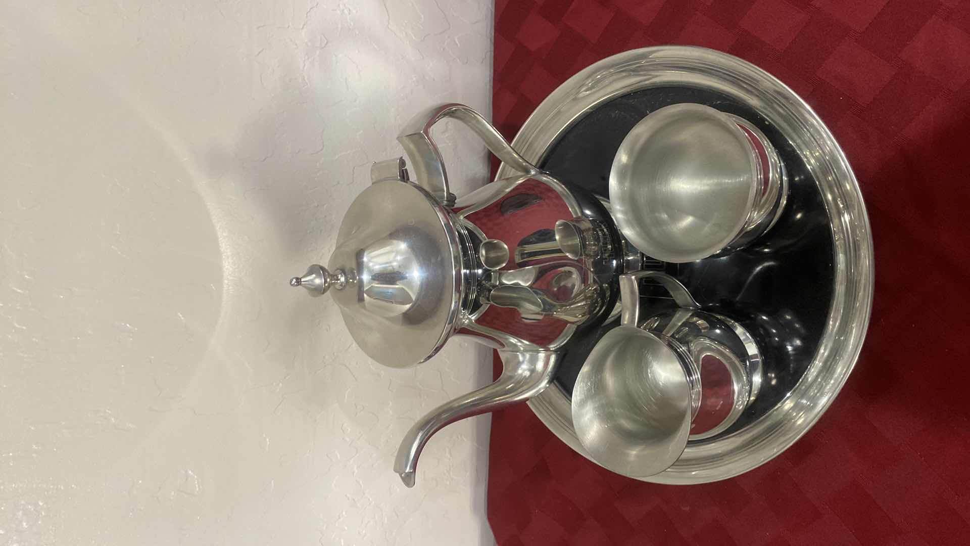 Photo 1 of HUCK PEWTER 4 PIECE HOT BEVERAGE SERVICE