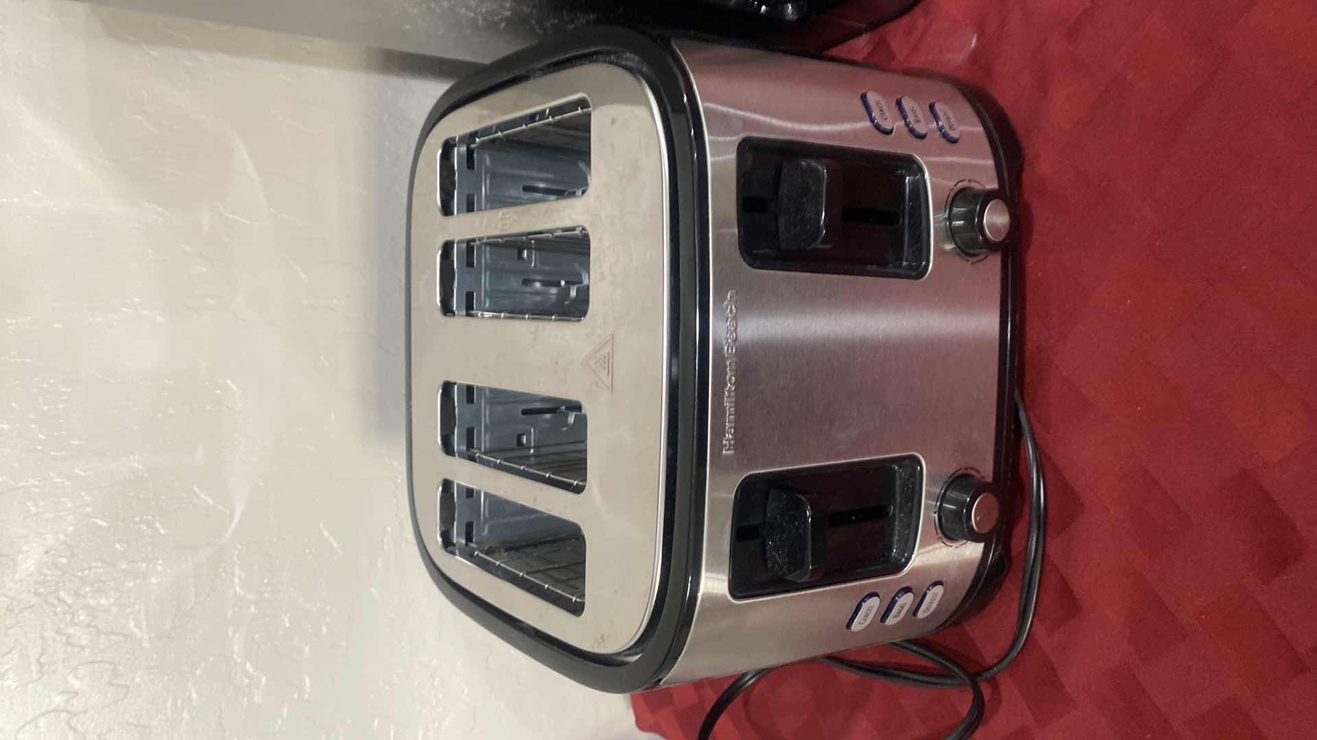 Photo 1 of SHELF IN SIDEBOARD - HAMILTON BEACH 4 SLICES TOASTER & CUISINART COFFEE MAKER