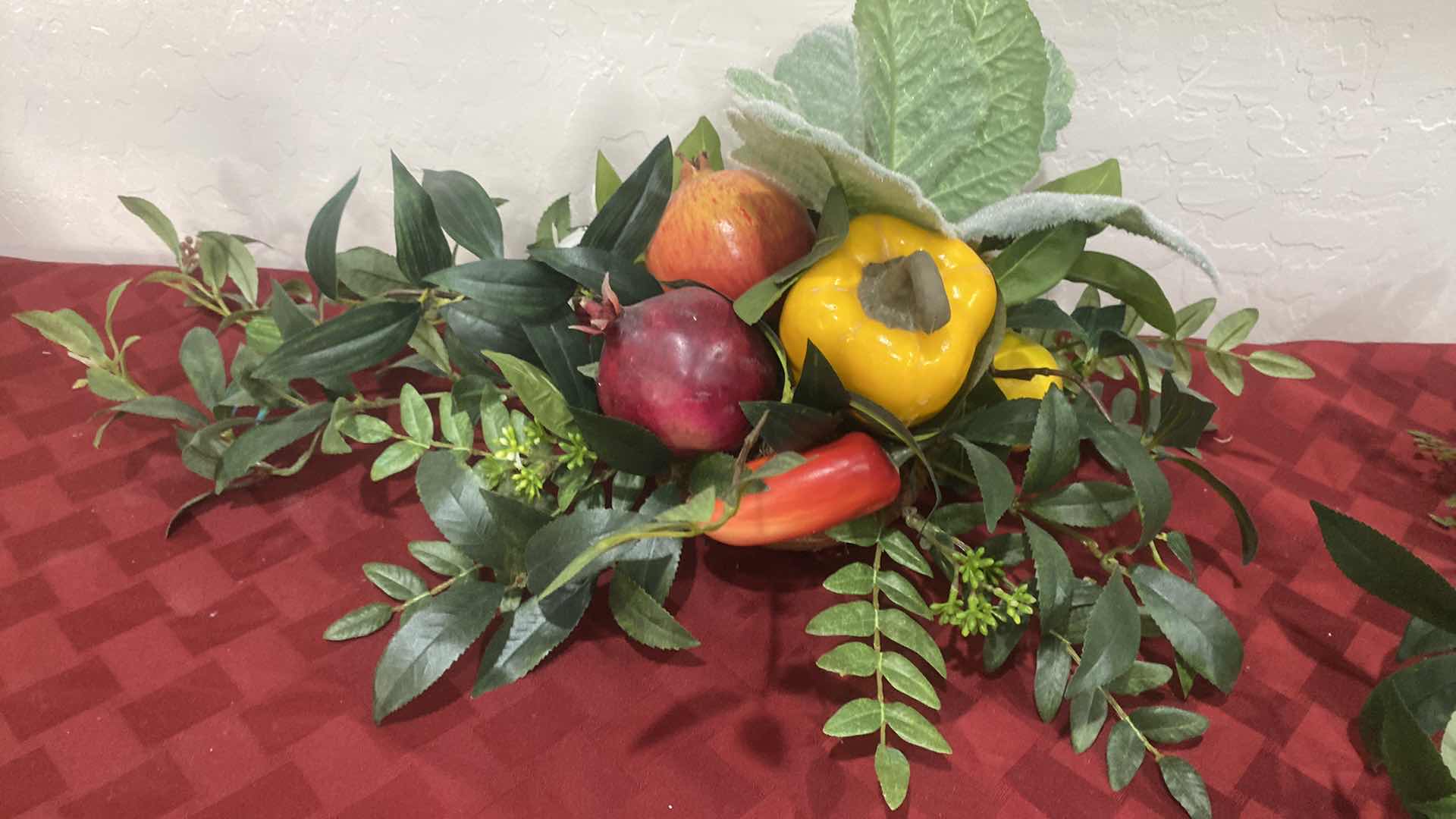 Photo 1 of $99.99 2-CUSTOM FAUX FRUIT FLORALS 21” x 8 1/2”