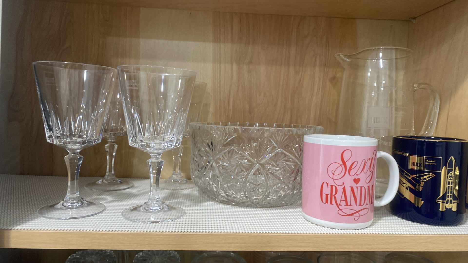 Photo 1 of CONTENTS KITCHEN CABINET - GLASSWARE PITCHER & BOWL