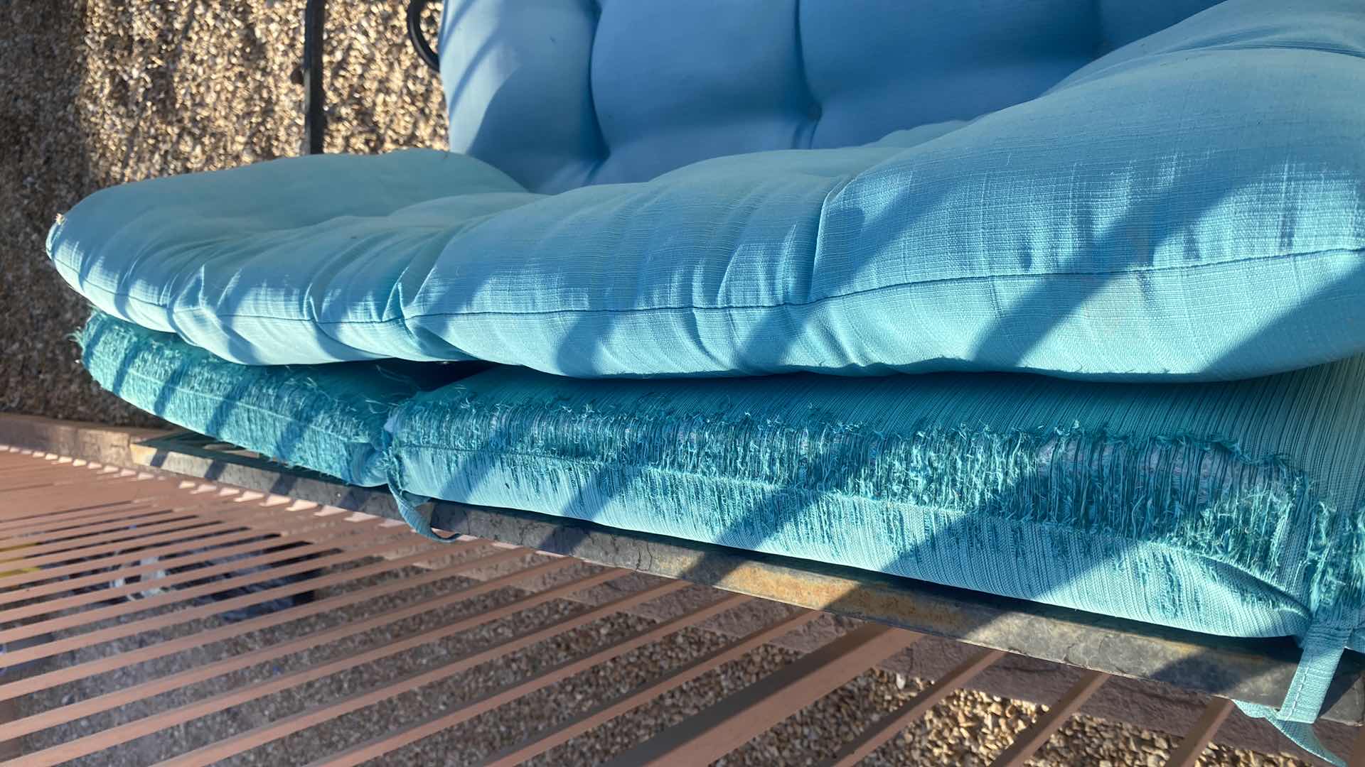 Photo 1 of IRON ROCKING BENCH WITH CUSHION BBB 41“ x 31“ H 35”