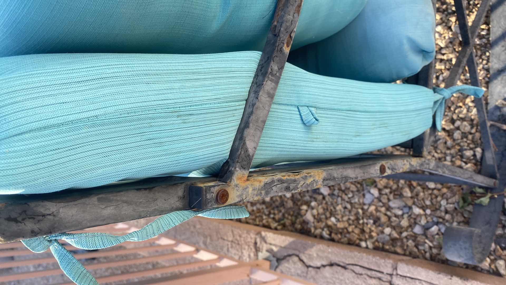 Photo 1 of IRON ROCKING BENCH WITH CUSHION BBB 41“ x 31“ H 35”