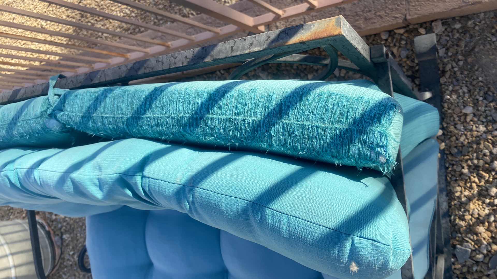 Photo 1 of IRON ROCKING BENCH WITH CUSHION BBB 41“ x 31“ H 35”