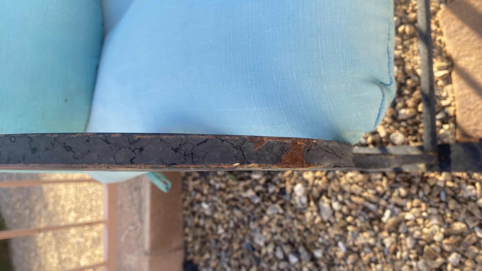 Photo 1 of IRON ROCKING BENCH WITH CUSHION BBB 41“ x 31“ H 35”