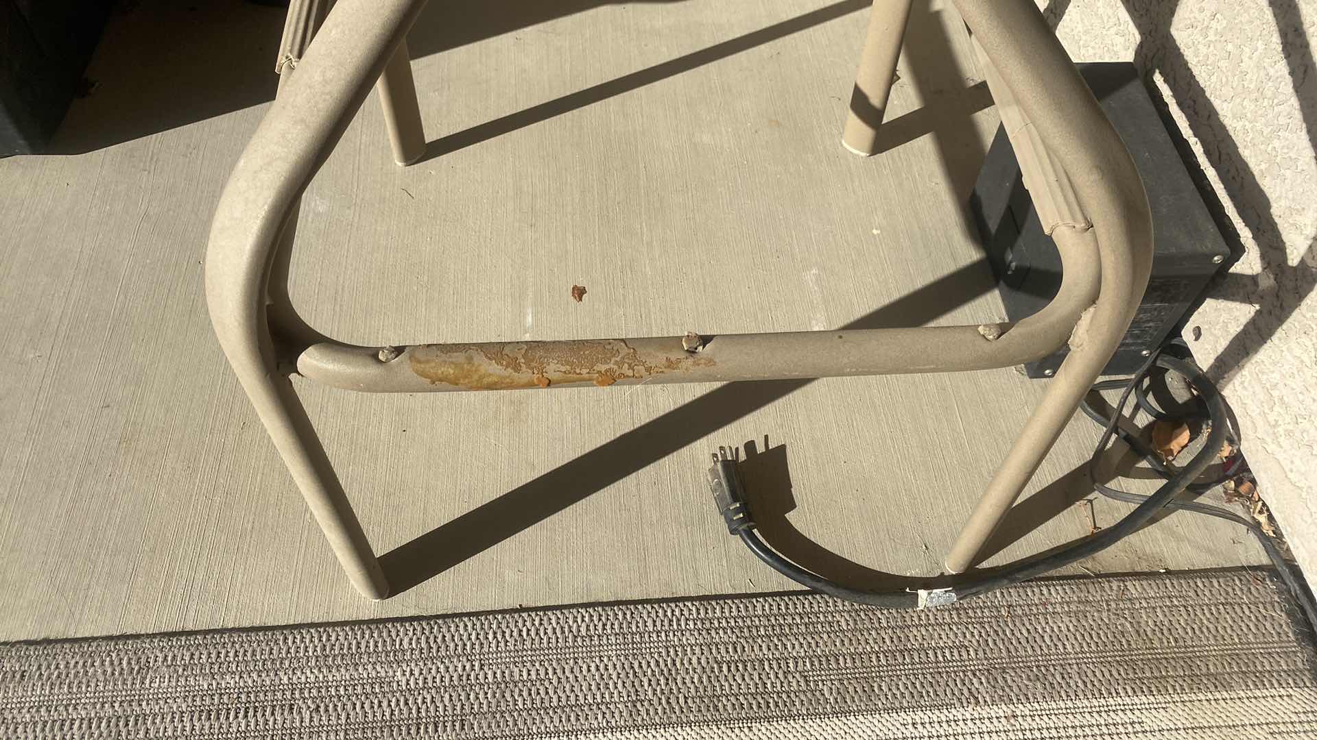 Photo 1 of CAST ALUMINUM BAR STOOL WITH MESH (2 available each sold separately)