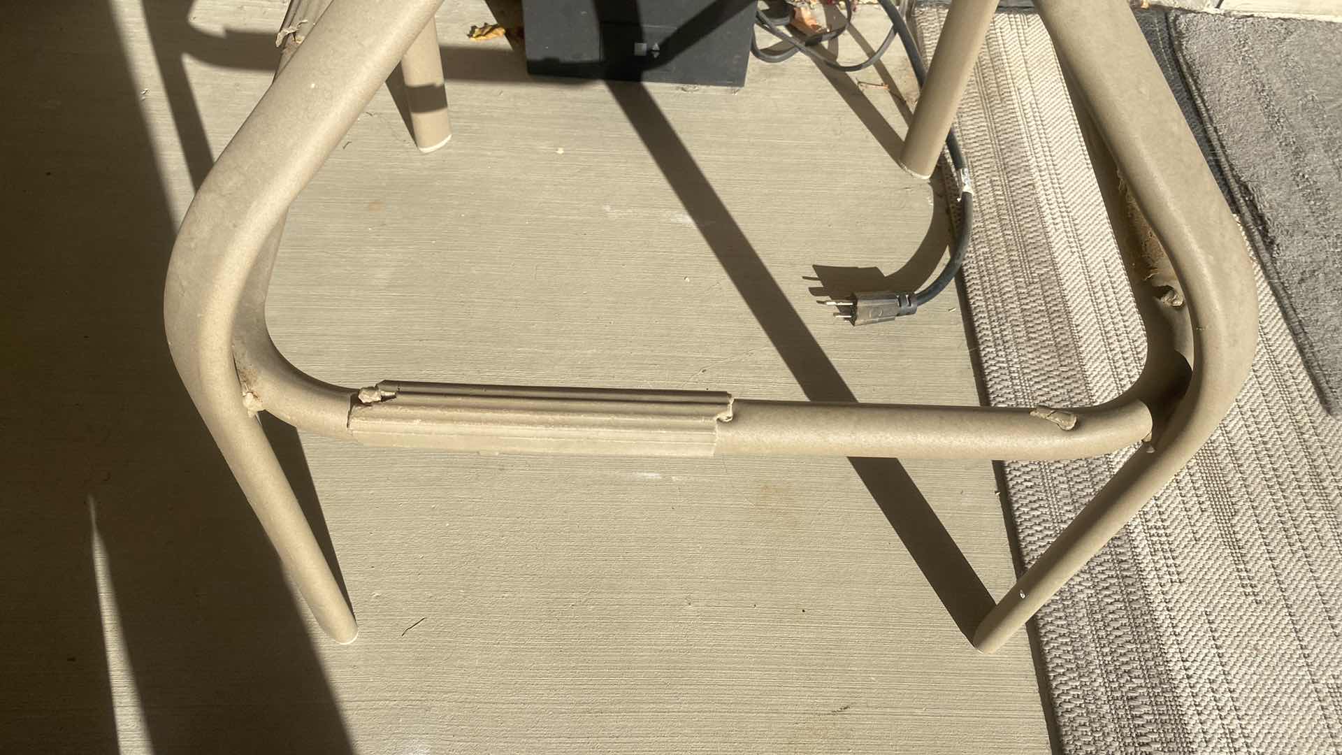 Photo 1 of CAST ALUMINUM BAR STOOL WITH MESH (2 available each sold separately)